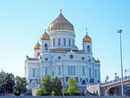 Die im Jahr 2000 wiedererrichtete Christ-Erlöser-Kathedrale in Moskau